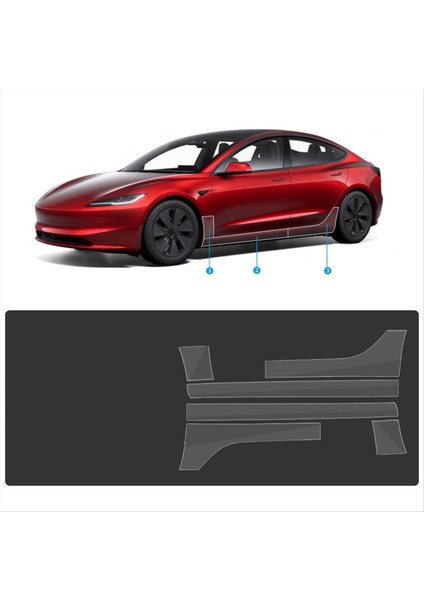 Tesla Model 3 Için Highland 2024 Ön Arka Kapı Çamurluk Koruyucu Koruma Açık Koruyucu Filmi, Tpu, Sticker, Wrap (Yurt Dışından) modelleri