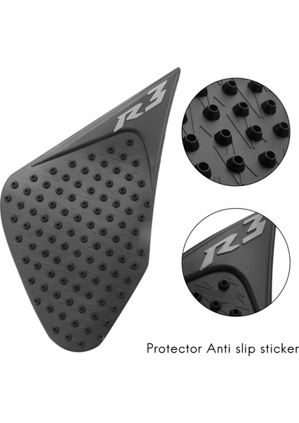 Yamaha R3 2015 2016 2017 Için Yzf-R3 Slip Anti-Slip Anti-Slip Ped Tank Koruyucusu Yan Yapıştırıcılar Gaz Diz Kavrama Pedleri (Yurt Dışından) modelleri