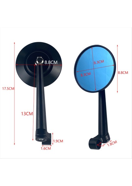 Motosiklet Elektrikli Scooter Evrensel Yan Ayna Dikiz Aynası (Yurt Dışından) indirimleri
