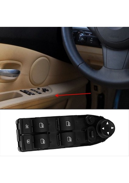 Araba Sürücü Tarafı Elektrikli Güç Penceresi Cam Kaldırma Kontrol Anahtarı 61319122113 Bmw 5 Serisi E60 E61 2002-2009 Lhd (Yurt Dışından) fırsatları