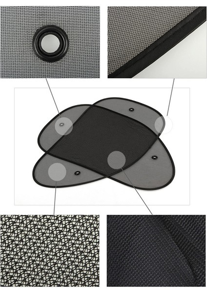 2 Adet Araba Penceresi Güneş Gölge Vizör Ekranı Uv Koruma Çocuklar Arka Yan Kalkan Siyah (Yurt Dışından) indirimleri