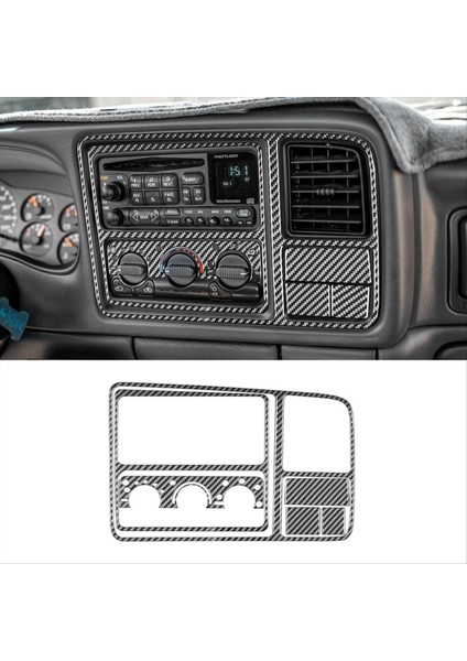 Chevy Silverado Için Karbon Fiber 1500 1999-2002 Konsol Hava Havalandırma Kapağı Fm Ayar Anahtarı Kapak Trim Aksesuarları (Yurt Dışından) indirimleri