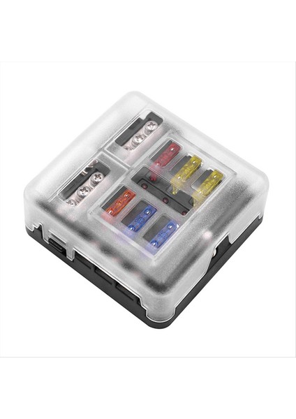 6 Yollu Araba Teknesi Sigorta Kutusu Tutucu Bıçak Sigorta Tutucu Blok Uyarı Göstergesi 12V 36V Güç Dağıtım Paneli Kart (Yurt Dışından) fırsatları