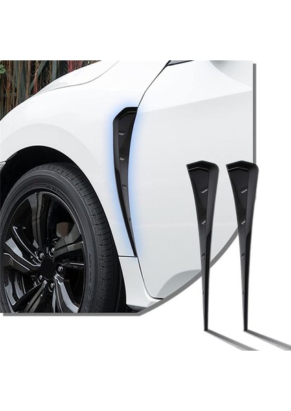Evrensel Araba Mudguard Yan Havalandırma Dekoratif Çıkartmalar, Hava Akışı Giriş Deliği Izgara Aksesuarları, Abs Siyah (Yurt Dışından) fiyatları