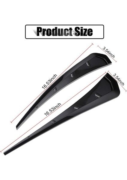 Evrensel Araba Mudguard Yan Havalandırma Dekoratif Çıkartmalar, Hava Akışı Giriş Deliği Izgara Aksesuarları, Abs Siyah (Yurt Dışından) indirimleri
