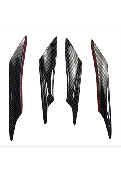 Evrensel Araba Ön Tampon Dudak Ayırıcı, Araba Dış 4 Paket Yumuşak Yüzgeçler Savaş Rüzgar Kılıcı Otomatik Hava Spoiler Çıkartma Süslemesi (Yurt Dışından)