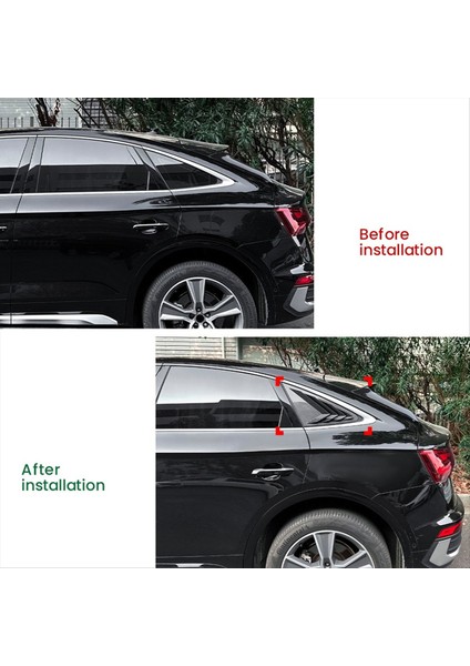 Araba Arka Üçgen Pencere Panjurları Panjurlar Panjurlar Kapak Kapağı Audi Q5 Fy Coupe 2018-2024 Parlak Siyah (Yurt Dışından) fırsatları