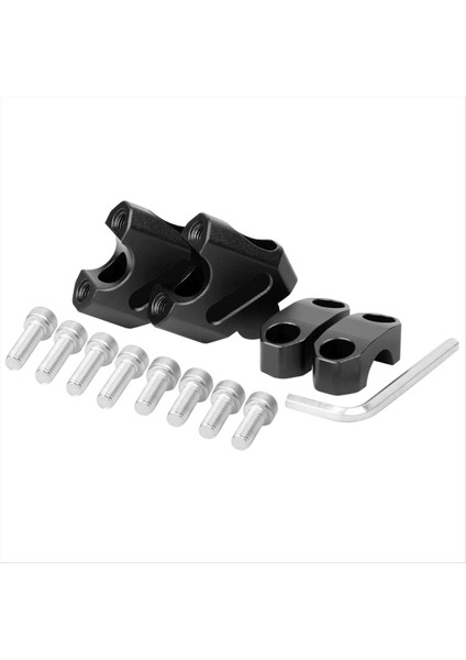 Motosiklet 22MM Sap Yükseltici Çubuk Kiti Yükseklik Artan Taban Yüksekliği Artışı ve 22MM Saplı Siyah Için Geriye Doğru Kayma (Yurt Dışından)