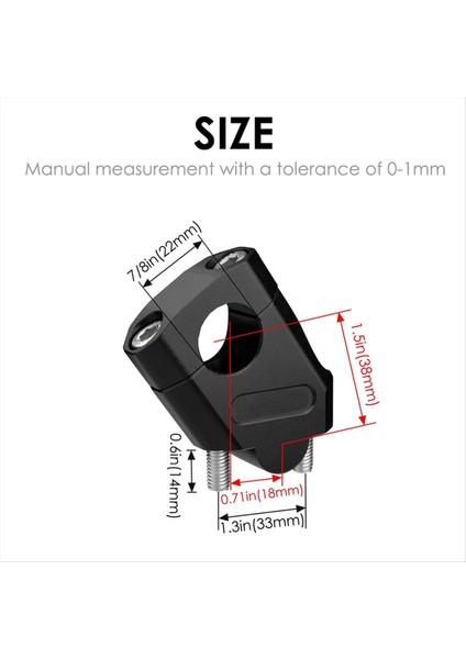 Motosiklet 22MM Sap Yükseltici Çubuk Kiti Yükseklik Artan Taban Yüksekliği Artışı ve 22MM Saplı Siyah Için Geriye Doğru Kayma (Yurt Dışından) fiyatları