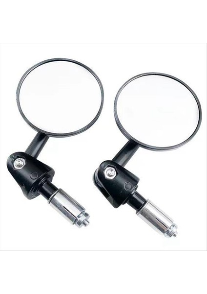 Motosiklet Gidon Yan Aynası Ayarlanabilir Yuvarlak Ayna Evrensel (Yurt Dışından)