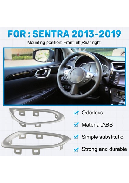 Sentra 2013-2019 80683-3RA0A 80682-3RA0A Için Nissan Için Sol ve Sağ Iç Kapı Kolu Trim Çerçevesi (Yurt Dışından) fırsatları