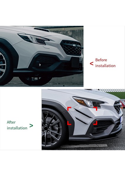 Araba Ön Tampon Dış Yan Ayırıcı Spoiler Subaru Wrx Stı Vb 2022+ Karbon Fiber Için Canard Trim (Yurt Dışından) indirimleri