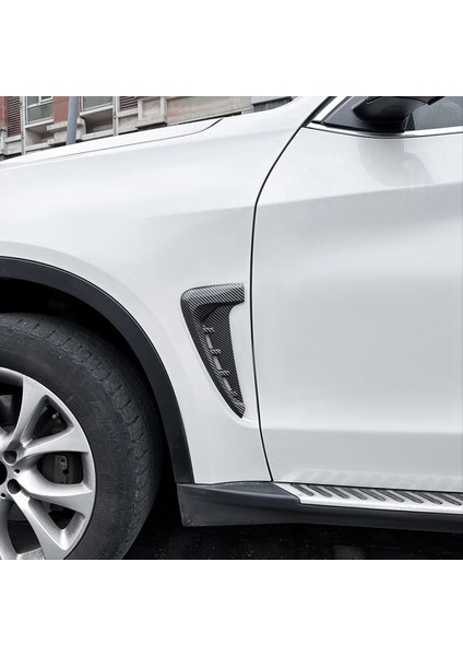 Araç Tarafı Havalandırma Hava Akışı Alım Kaputu Yan Çamurluk Havalandırma Kapağı Kapağı Bmw X5 F15 2014-2018 Karbon Fiber (Yurt Dışından)