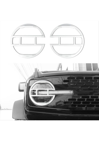 Ford Bronco 2021-2024 Aksesuarlar Için Araba Far Koruma Kapağı Koruyucu Trim Beyaz (Yurt Dışından) fiyatları