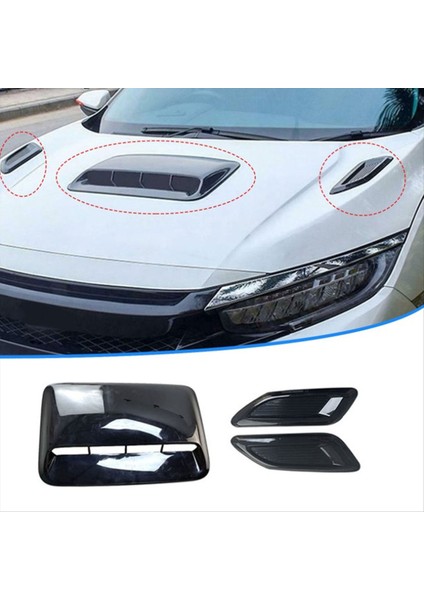 Araba Hava Akışı Alım Kaputu Kepçe Havalandırma Havalandırma Bonnet Dekor Kapak Merkezi Yan Hava Outlet Hood Otomatik Dış Aksesuarlar Evrensel B (Yurt Dışından) modelleri