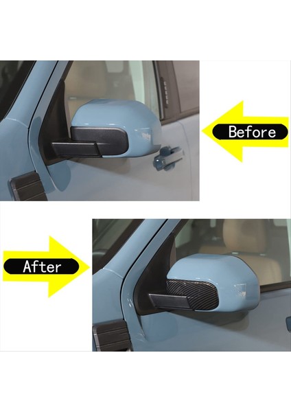 Ford Maverick Için 2022 2023 Araba Dikiz Yan Ayna Kapağı Dekorasyon Trim Çıkartma Aksesuarları - Abs Karbon Fiber (Yurt Dışından) indirimleri