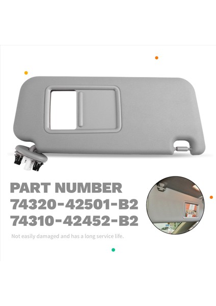 Toyota Rav4 2006-2013 Için 1 Çift Gri Sol ve Sağ Güneşlik (Yurt Dışından) indirimleri