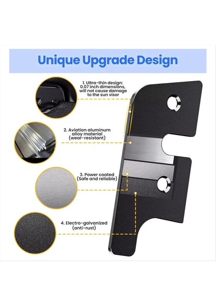 Jeep Wrangler Için Yeni Yüksek Kaliteli Araba Vizörü Onarım Kiti Güneş Vizör Klipsi Jk Gladiator Oto Parçaları (Yurt Dışından) fırsatları