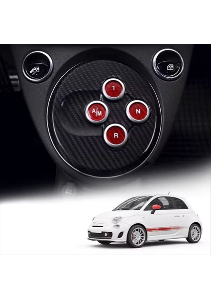 Fiat 500 Abarth 595 B Lhd Için Karbon Fiber Vites Kolu Kapağı Çıkartması (Yurt Dışından) modelleri