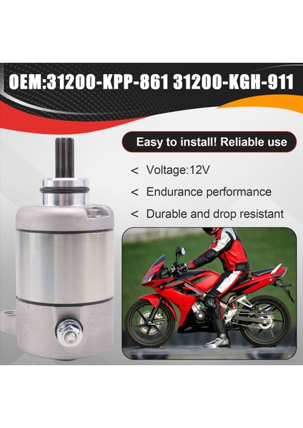 Honda CBR125R Cbr 125 Için 31200-KPP-861 Motosiklet Marş Motoru (Yurt Dışından) indirimleri