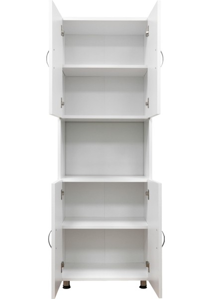 4 Kapaklı Bölmeli Çok Amaçlı Dolap