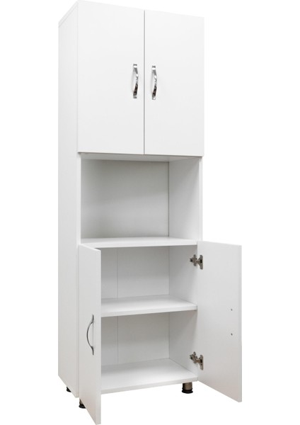 4 Kapaklı Bölmeli Çok Amaçlı Dolap