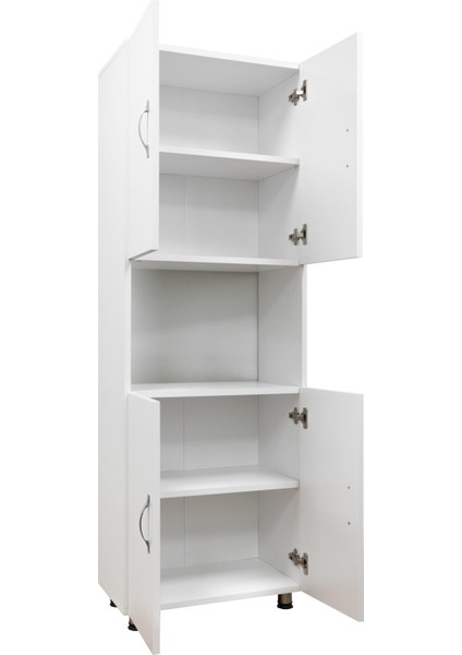 4 Kapaklı Bölmeli Çok Amaçlı Dolap