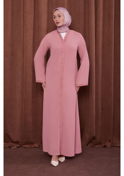 Pudra Önü Taşlı Ferace