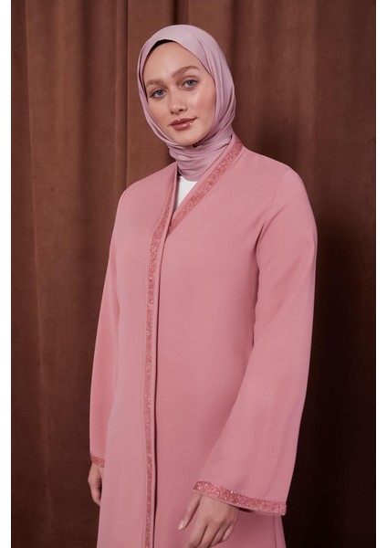 Pudra Önü Taşlı Ferace