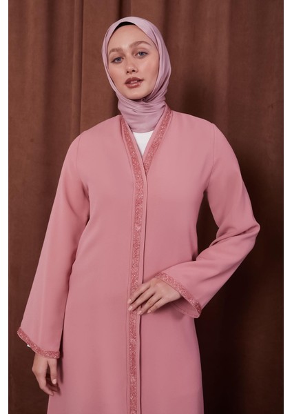 Pudra Önü Taşlı Ferace