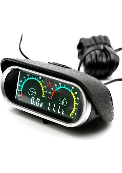 2 Arada 1 LCD Evrensel Araç Yatay Su Temp Göstergesi + Yağ Basınç Göstergesi 1/8npt Su Sıcaklığı Adaptörü 10 mm Sensör Için (Yurt Dışından) modelleri