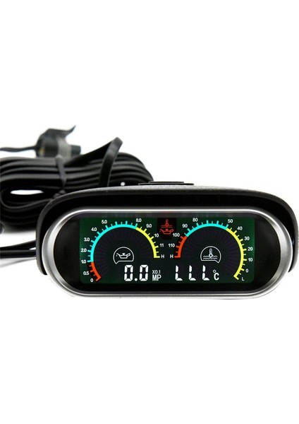 2 Arada 1 LCD Evrensel Araç Yatay Su Temp Göstergesi + Yağ Basınç Göstergesi 1/8npt Su Sıcaklığı Adaptörü 10 mm Sensör Için (Yurt Dışından) fırsatları