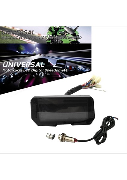 LED 12000RPM 6 Gear Universal Motorcycle LCD Dijital Speed ​​to Tole Arka Işık Yolcun Sometre 2 4 Silindirler Metre Telsiz (Yurt Dışından) indirimleri