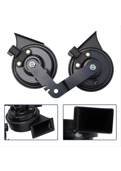 Araba Salyangoz Korna Çift Ton Salyangoz Korna 1pair Braket ile 1109660-00-B 110966000B Tesla Model 3 Yeni Yüksek Kalite (Yurt Dışından) indirimleri