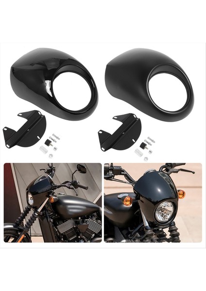 Motosiklet Far Kapağı Harley 883 Için Far Farlama 883 XL1200 Motosiklet Değiştirilmiş Far Kapağı Mat Siyah (Yurt Dışından) indirimleri