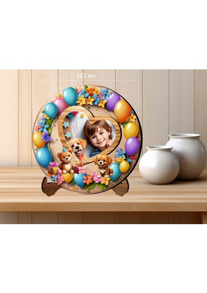 14 x 14 cm Mdf Malzemeden Çocuklar Için Uv Baskılı Hayvan Desenli Fotoğraf Çerçevesi fiyatları