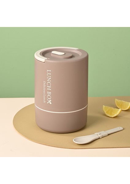 304 Paslanmaz Çelik Öğle Yemeği Kutusu Yuvarlak 3 Katmanlı Taşınabilir Öğle Yemeği Kutusu Yalıtımlı Tencere Öğrenci Ofis Çalışanı Çift Katmanlı (Yurt Dışından)