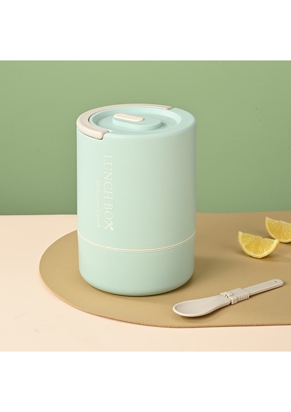 304 Paslanmaz Çelik Öğle Yemeği Kutusu Yuvarlak 3 Katmanlı Taşınabilir Öğle Yemeği Kutusu Yalıtımlı Tencere Öğrenci Ofis Çalışanı Çift Katmanlı (Yurt Dışından)