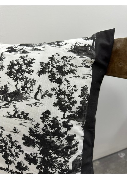 Toile De Jouy Monet Kırlent Kılıfı 43X43 cm | %100 Pamuk Dijital Baskılı | Country Tarzı Fransız Dekoratif Yastık Kılıfı - ZT750 indirimleri