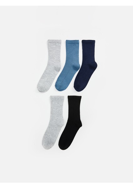 Yeni Sezon Erkek Çocuk Bambu Soket Çorap 5'li