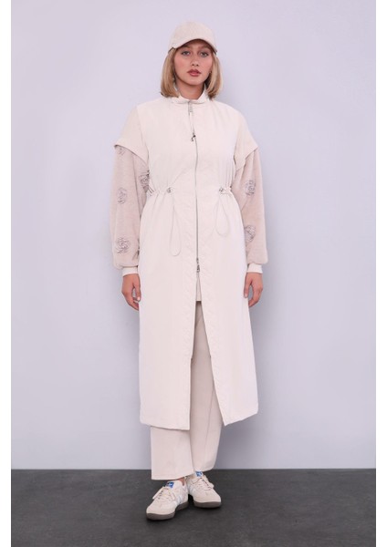 Bej Çıkarılabilir Detaylı Trençkot fiyatları