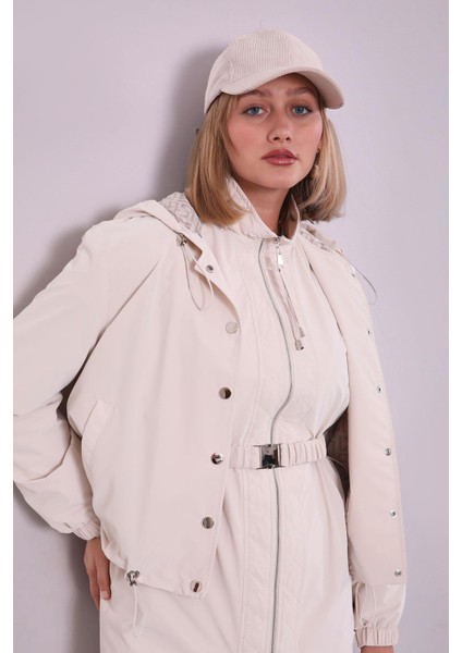 Bej Çıkarılabilir Detaylı Trençkot fırsatları