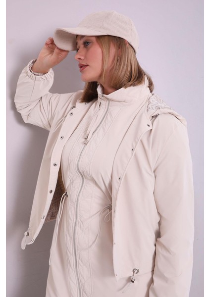 Bej Çıkarılabilir Detaylı Trençkot indirimleri