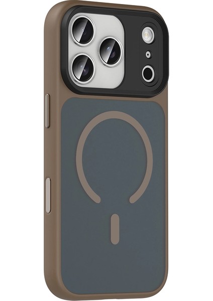 iPhone Uyumlu 17 Pro Kılıf Mat Arka Yüzey Wireless Şarj Özellikli Zore Flet M-Safe Kapak fırsatları