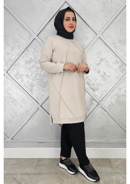 Kadın Nervür Dikim Tesettür Tunik