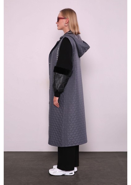 Antrasit Zincir Detaylı Yelek fiyatları