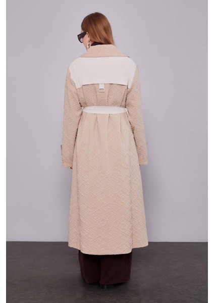 Bej Kendinden Desenli Fermuarlı Kap fırsatları