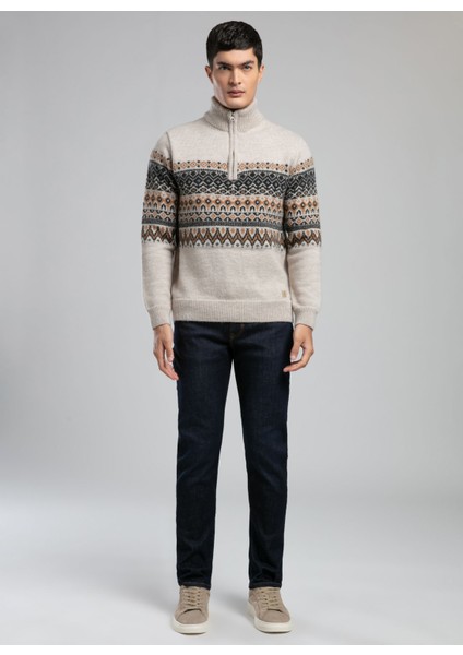 Düğmeli Yaka Regular Fit Lacivert Erkek Kazak 261 Lcm 241021 Ground Lacivert