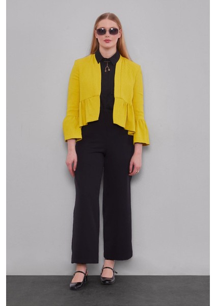 Siyah Beli Lastikli Pantolon