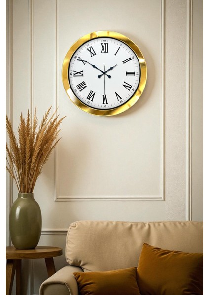 36 cm Gold Lüks Duvar Saati